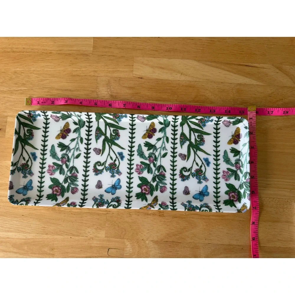Portmeirion Susan Williams-Ellis Vintage  Butterfly Botanical Melamine Tray Lg